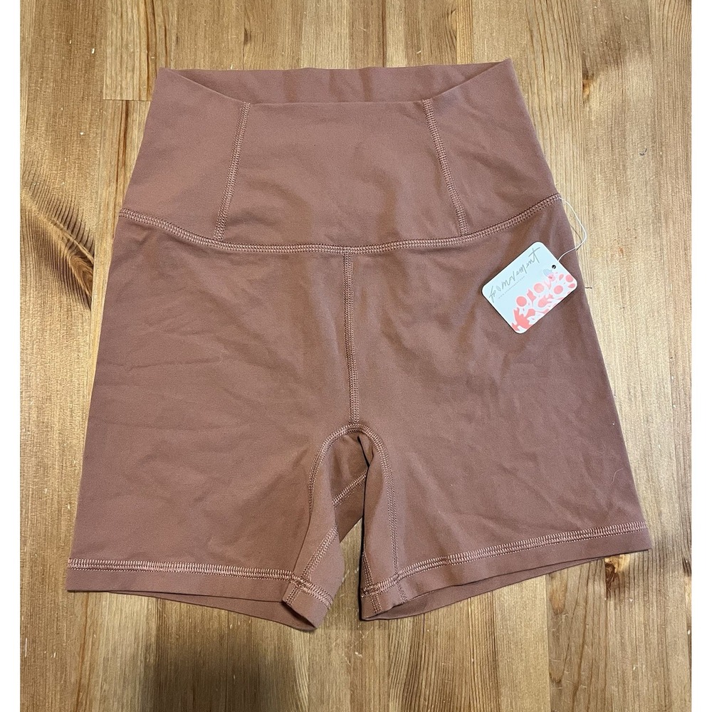 NWT Free People Movement Never Better Bike Shorts Women's XS Chocolate Brown